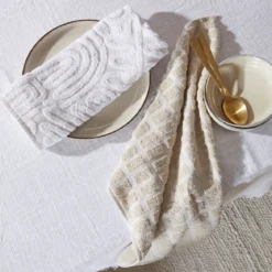 Lennox Natural Tea Towel Set of 2