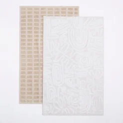 Lennox Natural Tea Towel Set of 2