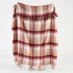 Lexi Check Berry Extra Large Throw