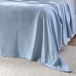 Light Blue Cotton Flannelette Sheet Set