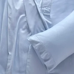Light Blue Cotton Flannelette Sheet Set