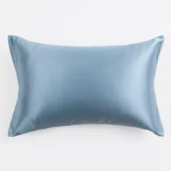 Light Blue Mulberry Silk Plain Pillowcase