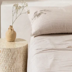 Linen Cotton Striped Sheet Set