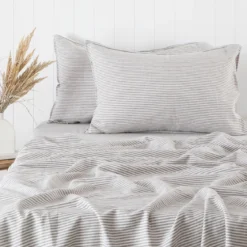 Linen Cotton Striped Sheet Set