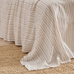 Linen Cotton Stripe Flat Sheet