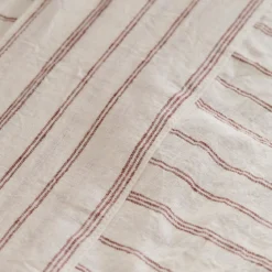 Linen Cotton Stripe Flat Sheet
