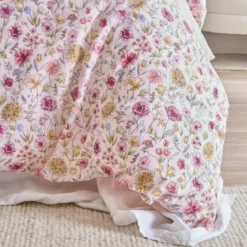 Lisette Reversible Floral/Check Quilt Cover Set