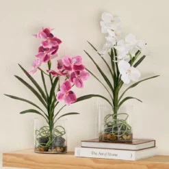 Lola Artificial Vanda Orchid in Vase