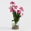Lola Pink Artificial Vanda Orchid in Vase