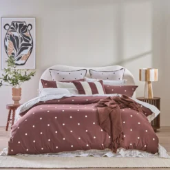 Louella Chocolate Polka Dot European Pillowcase