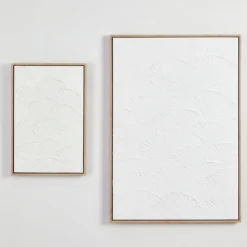 Lucia Shell Textured Small Framed Canvas Wall Art