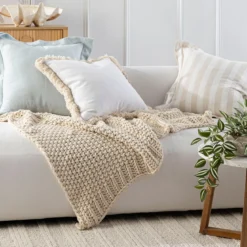 Lucy Knit Cotton Throw