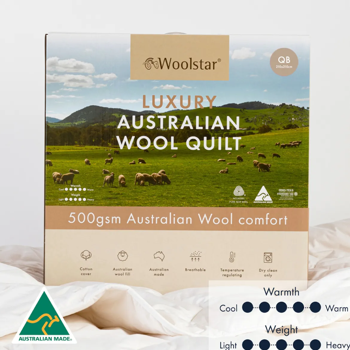 Luxury 500gsm Australian Wool Quilt