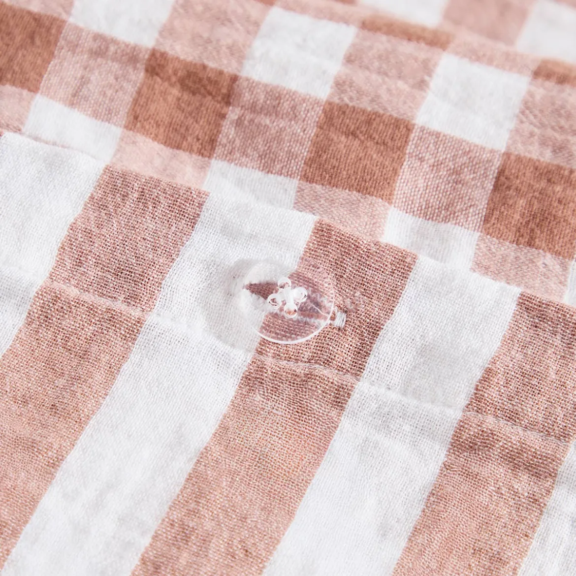 Maisie Reversible Caramel Check Quilt Cover Set