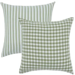 Maisie Sage Green Check European Pillowcase