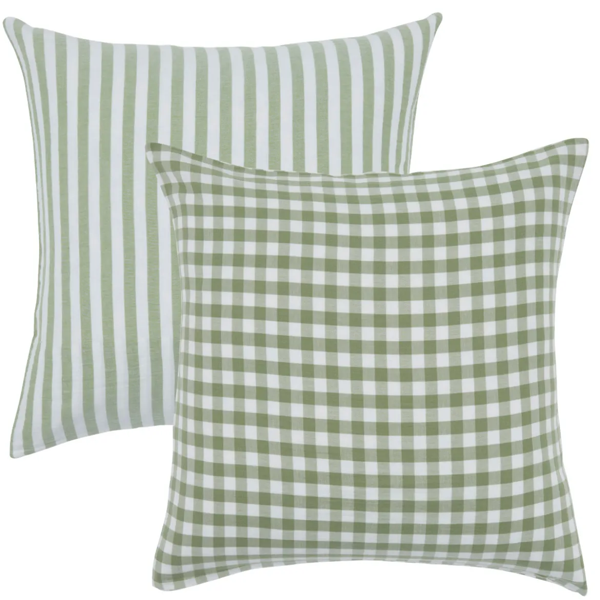 Maisie Sage Green Check European Pillowcase