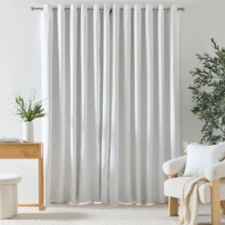 Marina Blockout White Curtain Set of 2