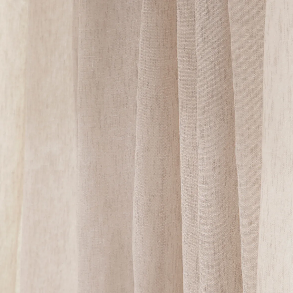 Marina Sheer Beige Curtain Set of 2