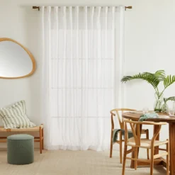 Marina Sheer White Curtain Set of 2