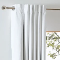 Marina White Blockout Curtain Pair 140 x 250cm