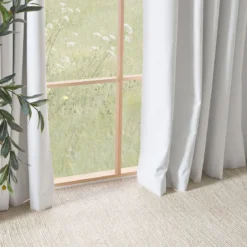 Marina White Blockout Curtain Pair 140 x 250cm