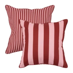 Maris Pink Stripe Reversible Outdoor Cushion