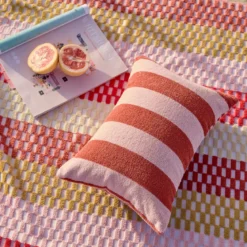 Maris Stripe Reversible Terry Inflatable Pillow
