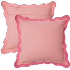 Maya Pink Scalloped Cushion