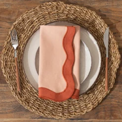 Maya Tan Scalloped Napkin