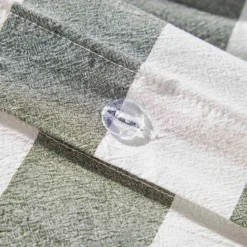Milah Green Stripe Quilt Cover Set