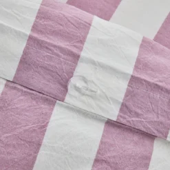 Milah Mauve Stripe Quilt Cover Set