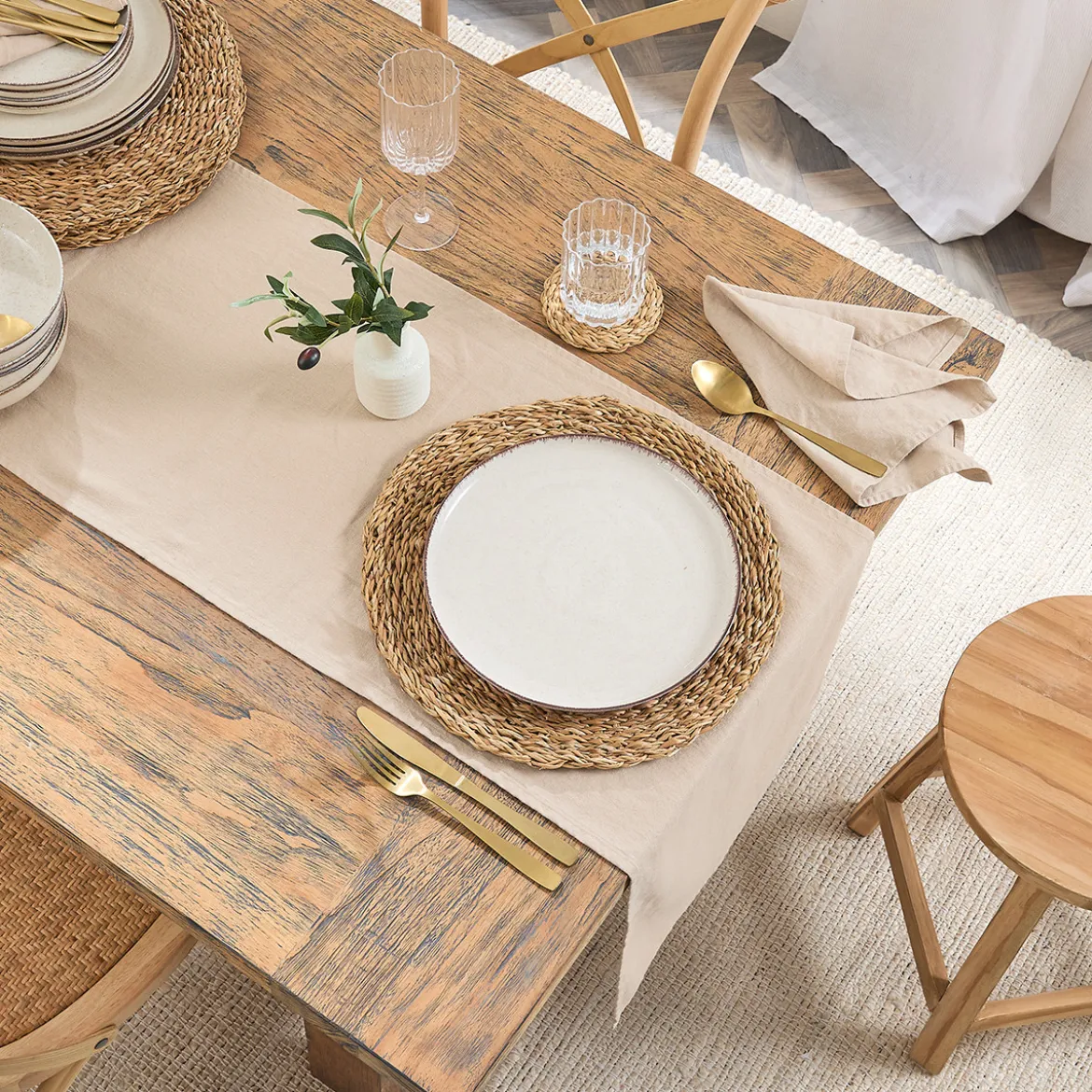 Milan Linen Cotton Table Runner