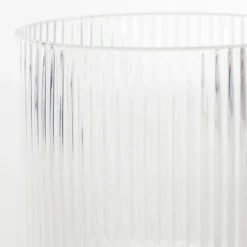Mila Ribbed Clear Highball Glass Set of 4