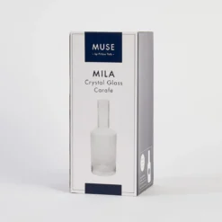 Mila Ribbed Crystal Glass Carafe