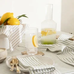 Mila Ribbed Crystal Glass Carafe