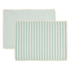 Millie Reversible Stripe Scallop Placemat