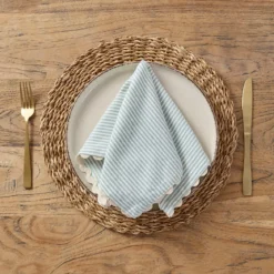 Millie Stripe Scallop Napkin 4 Pack