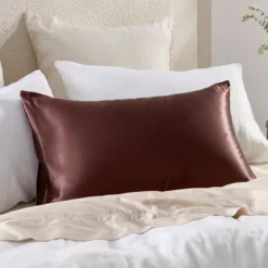 Mocha Brown Mulberry Silk Plain Pillowcase