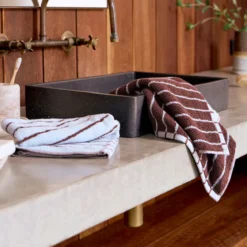 Morgan Stripe Reversible Hand Towel 2 Pack