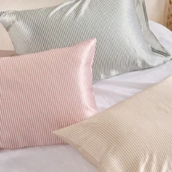 Mulberry Silk Natural Striped Pillowcase