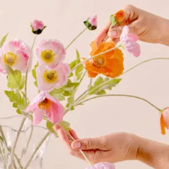 Multi Colour Wild Poppy Artificial Flower Bouquet