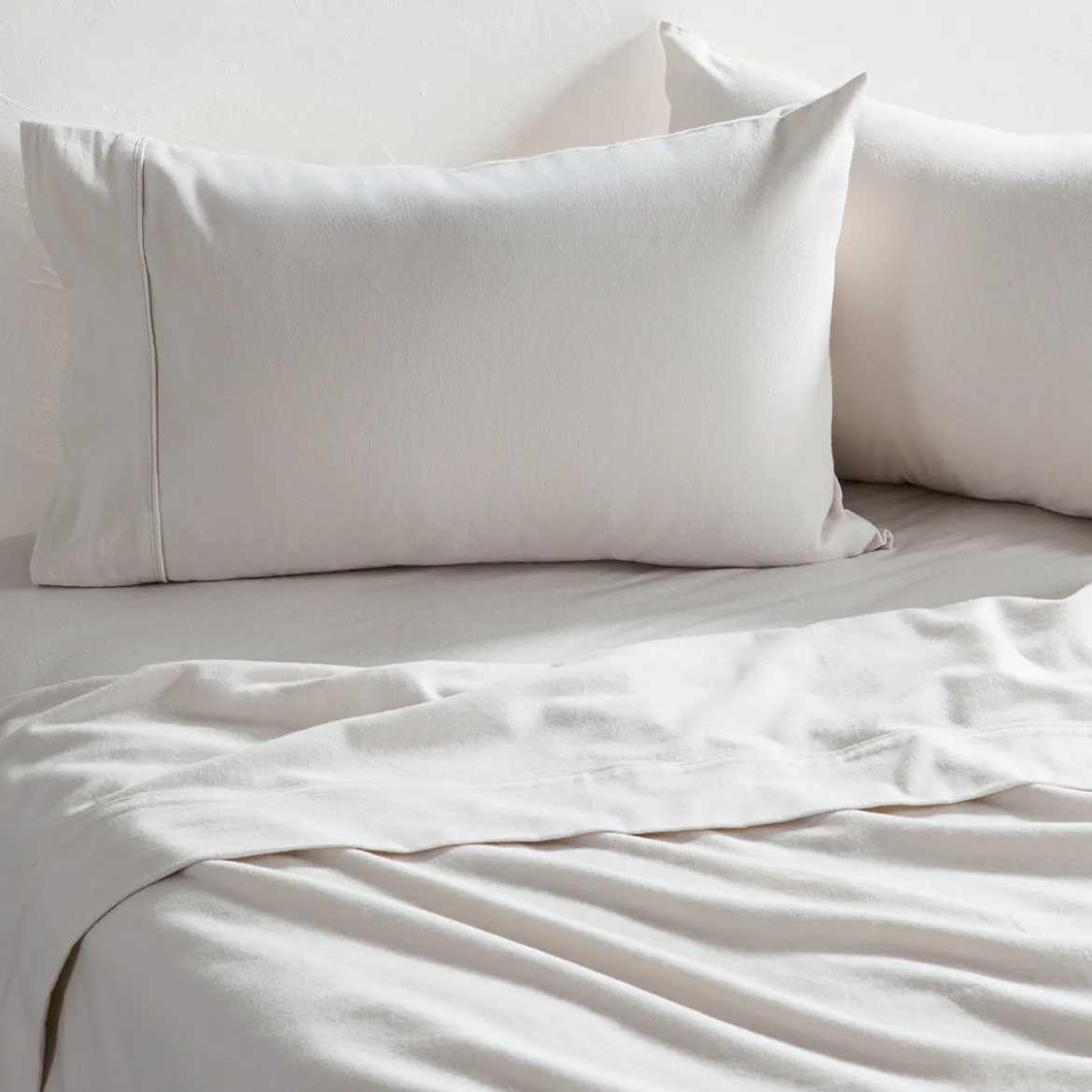 Natural Cotton Flannelette Sheet Set