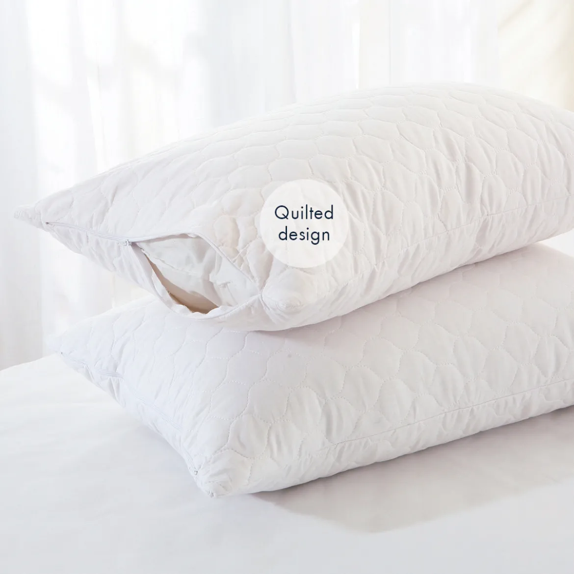 Natural Cotton Queen Pillow Protector