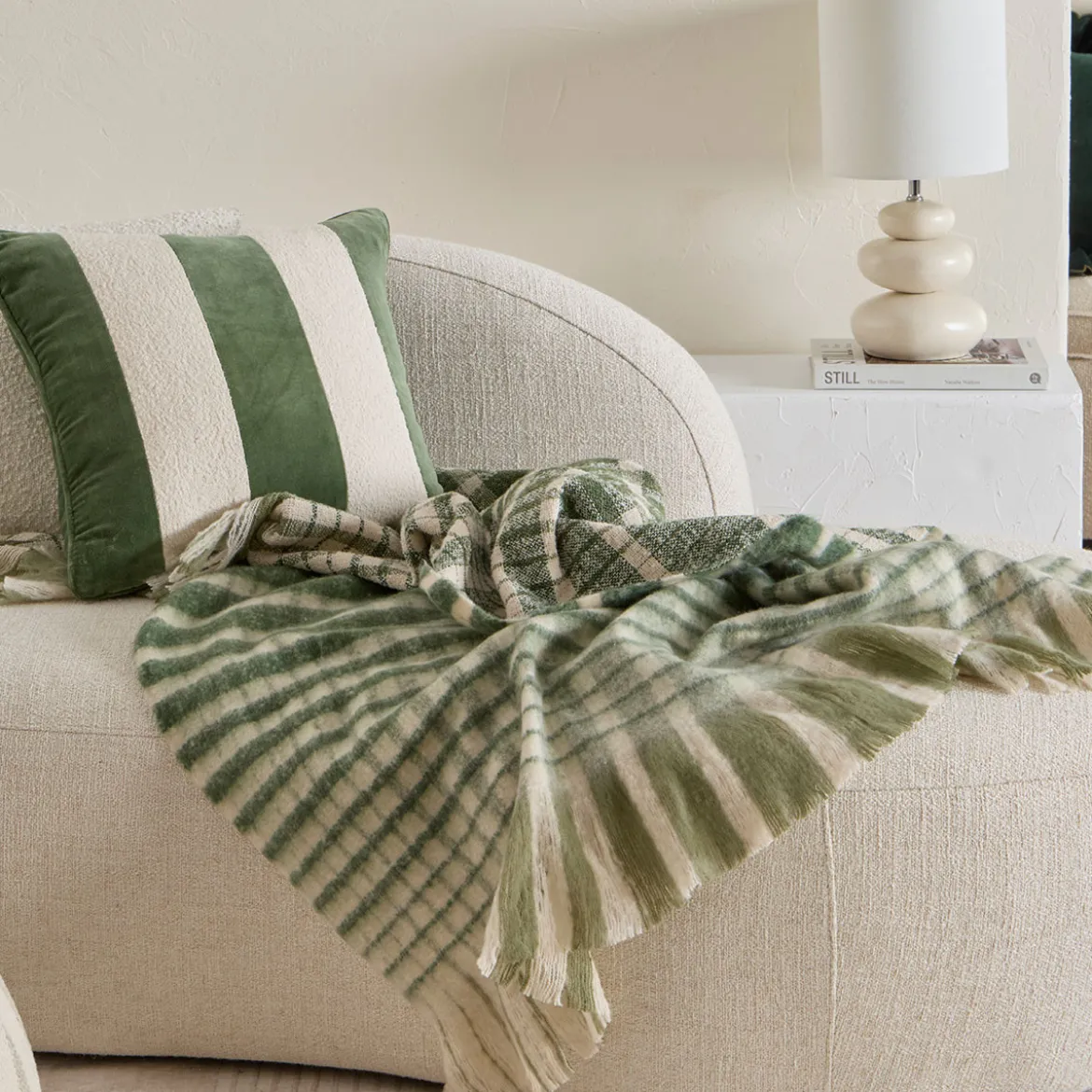 Nico Velvet Boucle Stripe Cushion