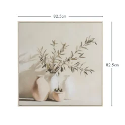 Olive Vase Canvas Wall Art