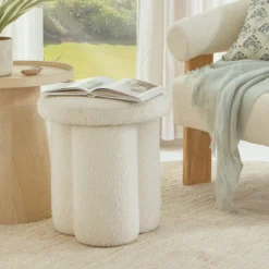 Ollie Boucle Ottoman