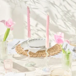Opaline Candle Holder Set of 2