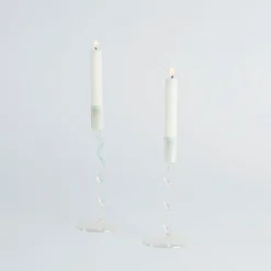 Opaline Candle Holder Set of 2