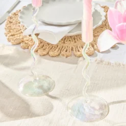 Opaline Candle Holder Set of 2