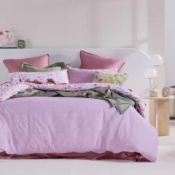 Ophelia Reversible Floral/Dot Quilt Cover Set